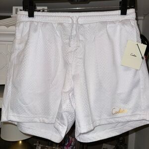 Cadets Men’s Check Out Mesh Shorts in White SZ NWT Medium M